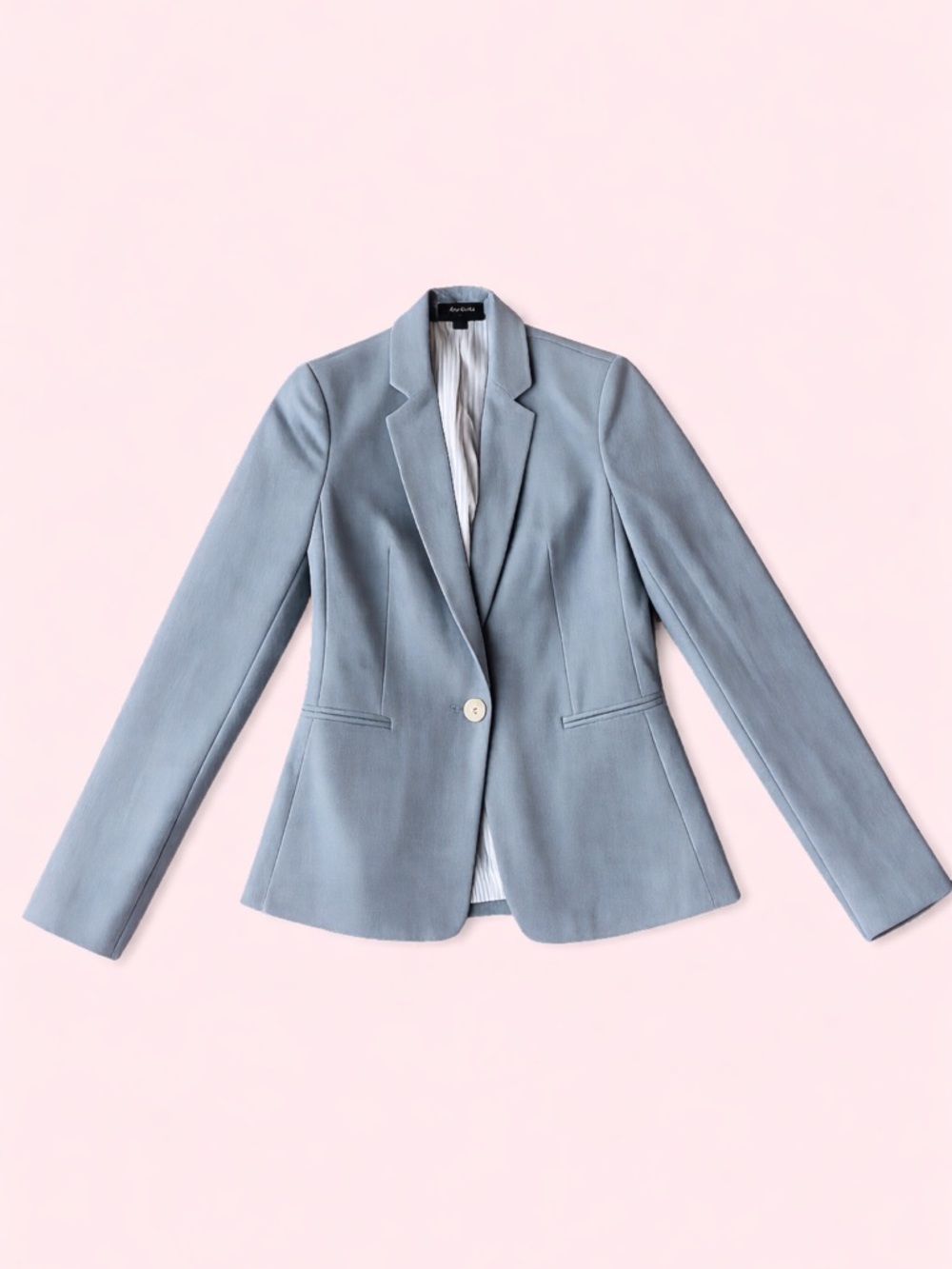 Express Light Blue Single-Button Tailored Blazer